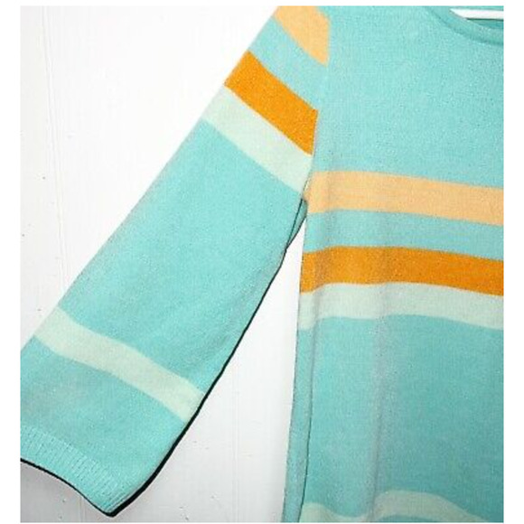 Soft Surroundings Womens Popover Sweatshirt Blue Striped Terry Cloth Top Size XL - Picture 5 of 10